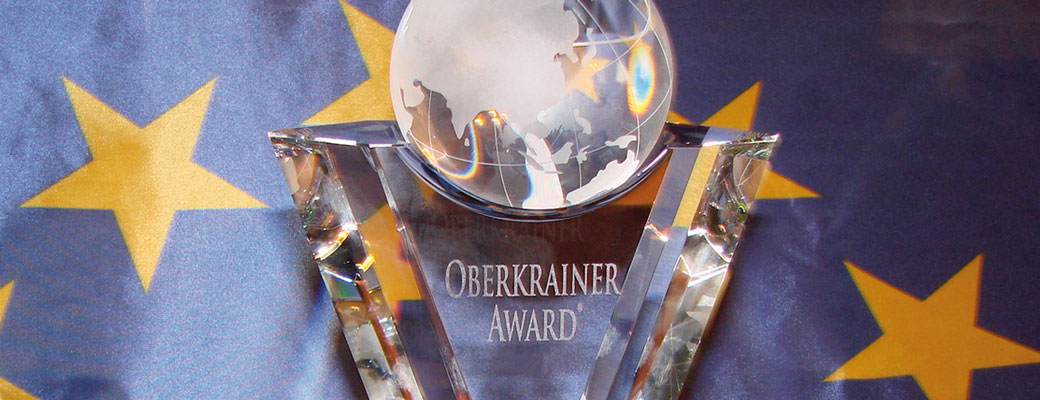 Die Kristallglas-Skulptur Oberkrainer Award